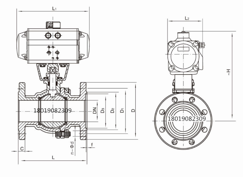氣動球閥 氣動球閥