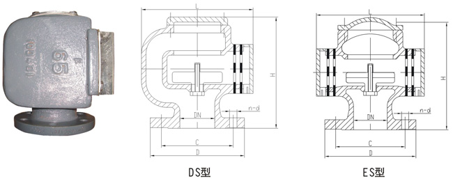 船用D、DS型油艙空氣管頭CB/T3594(圖1) 船用D、DS浮筒式油艙空氣管頭CB/T3594-94