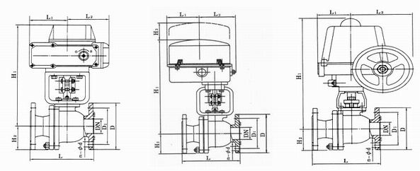 智能電動球閥結構圖(圖1) 智能電動球閥結構圖