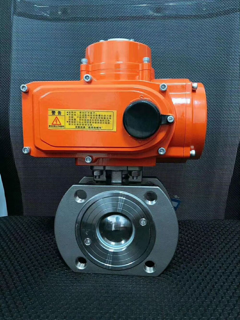 電動對夾式球閥實物圖