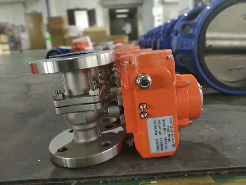 電動切斷球閥、電動O型切斷球閥實物圖