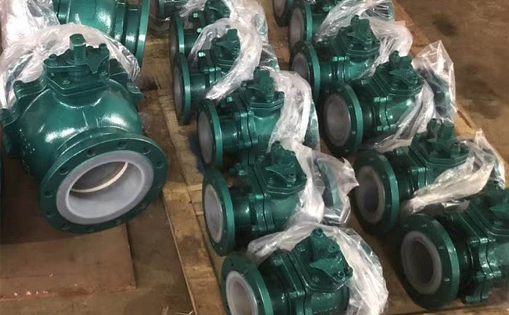 襯氟球閥實物圖2 襯氟球閥實物圖